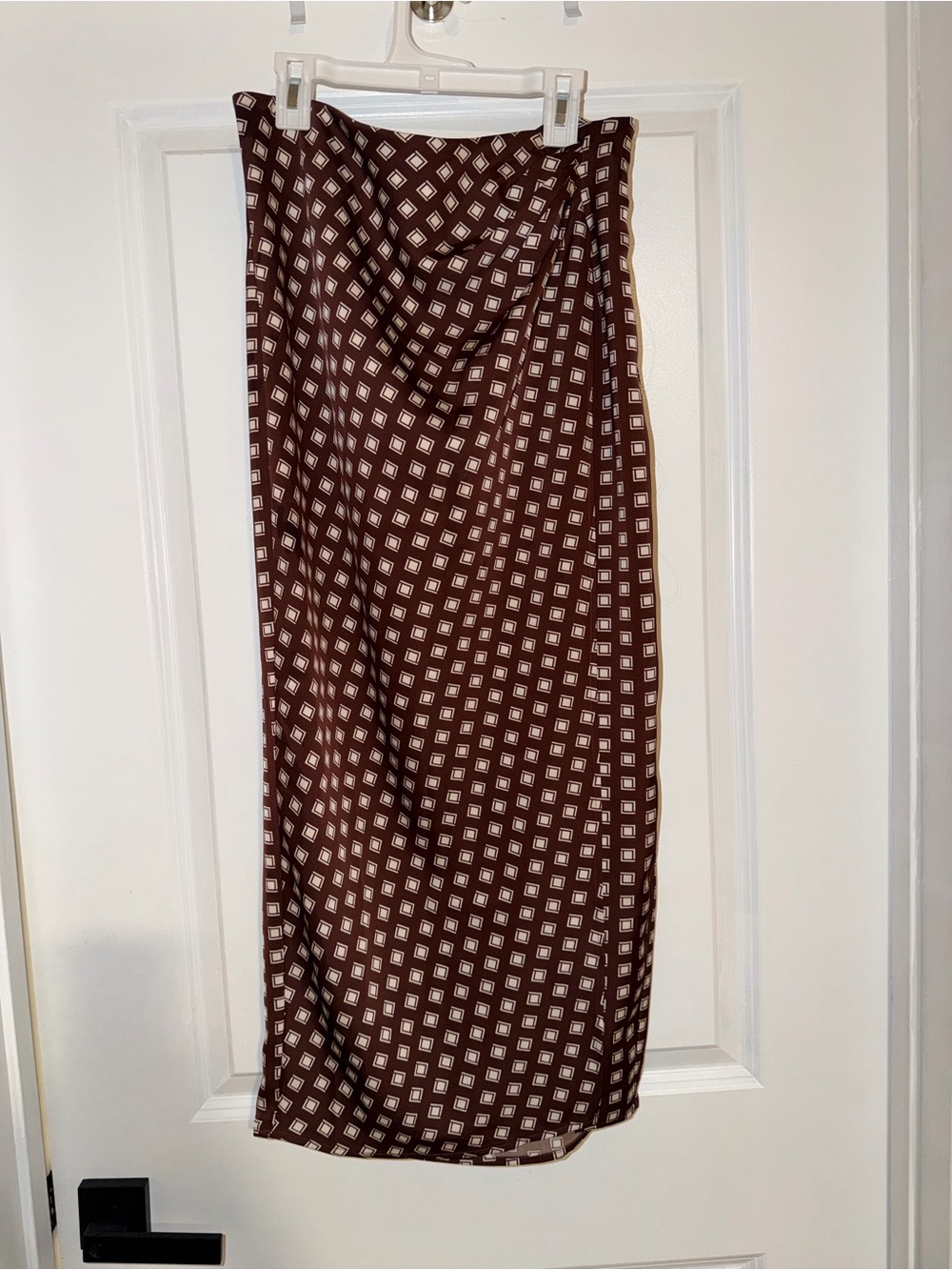 Jason Wu Brown Geometric Maxi Skirt
